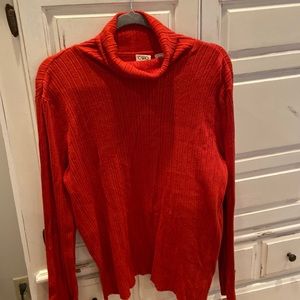 Cato Ribbed sweater turtleneck /Burnt orange. 18/20W